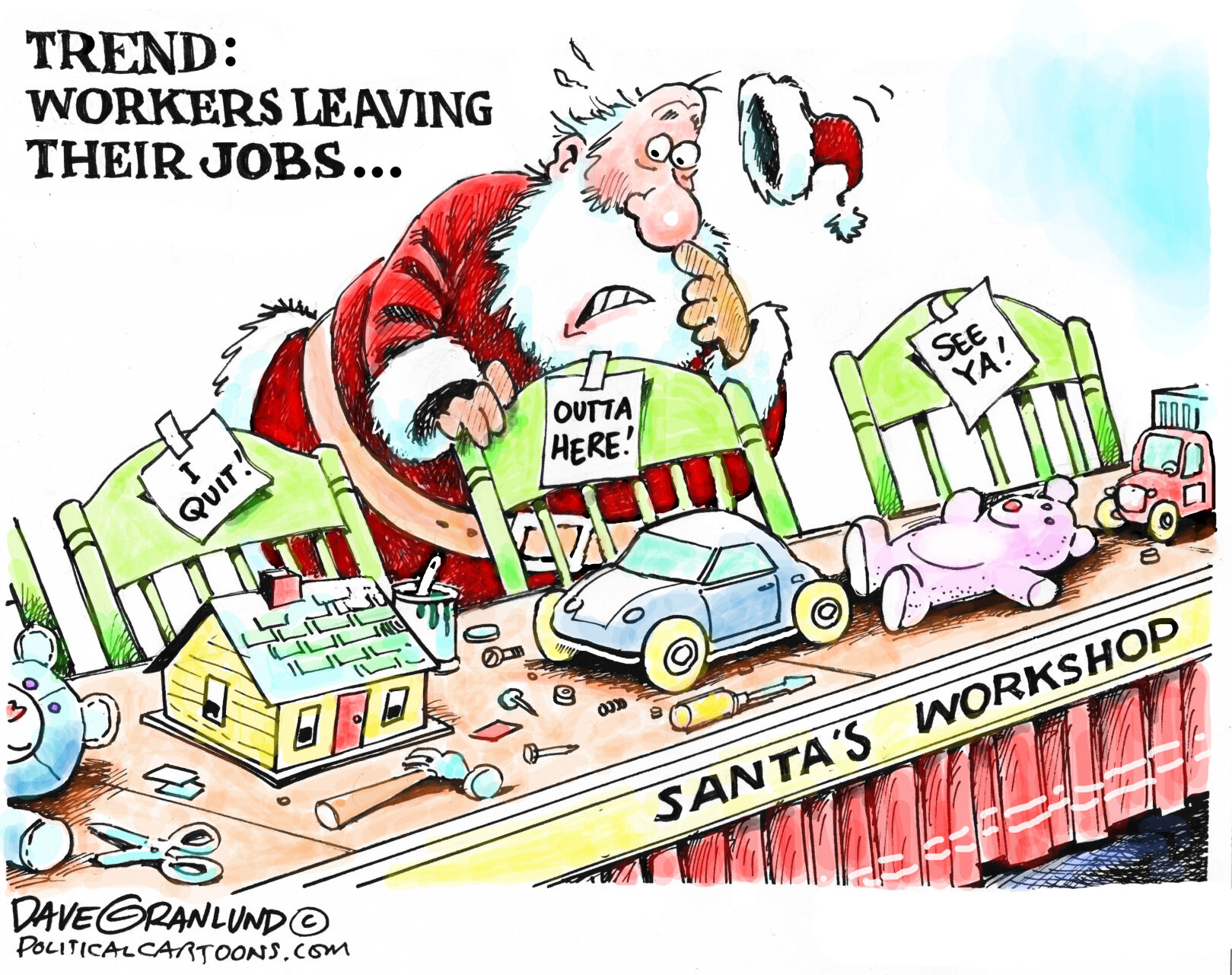 Its Too Early Santa Cartoon